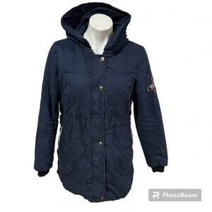 very warm cotton jacket with a hood